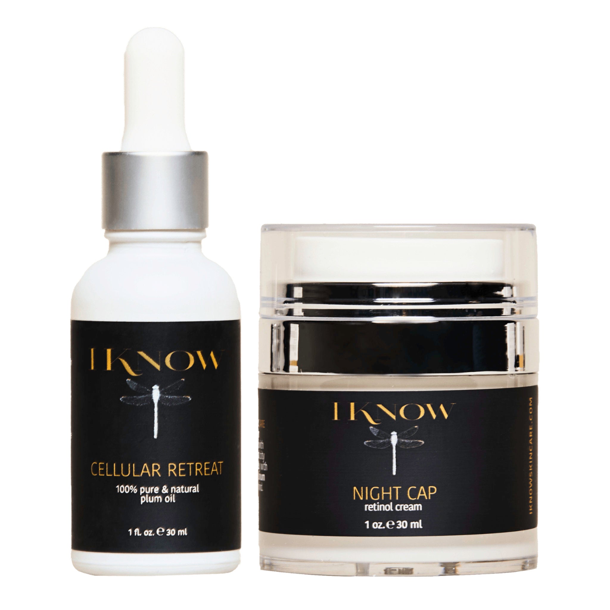IKNOW Skincare ProAging Duo with 100% Pure Plum Oil and Retinol Cream