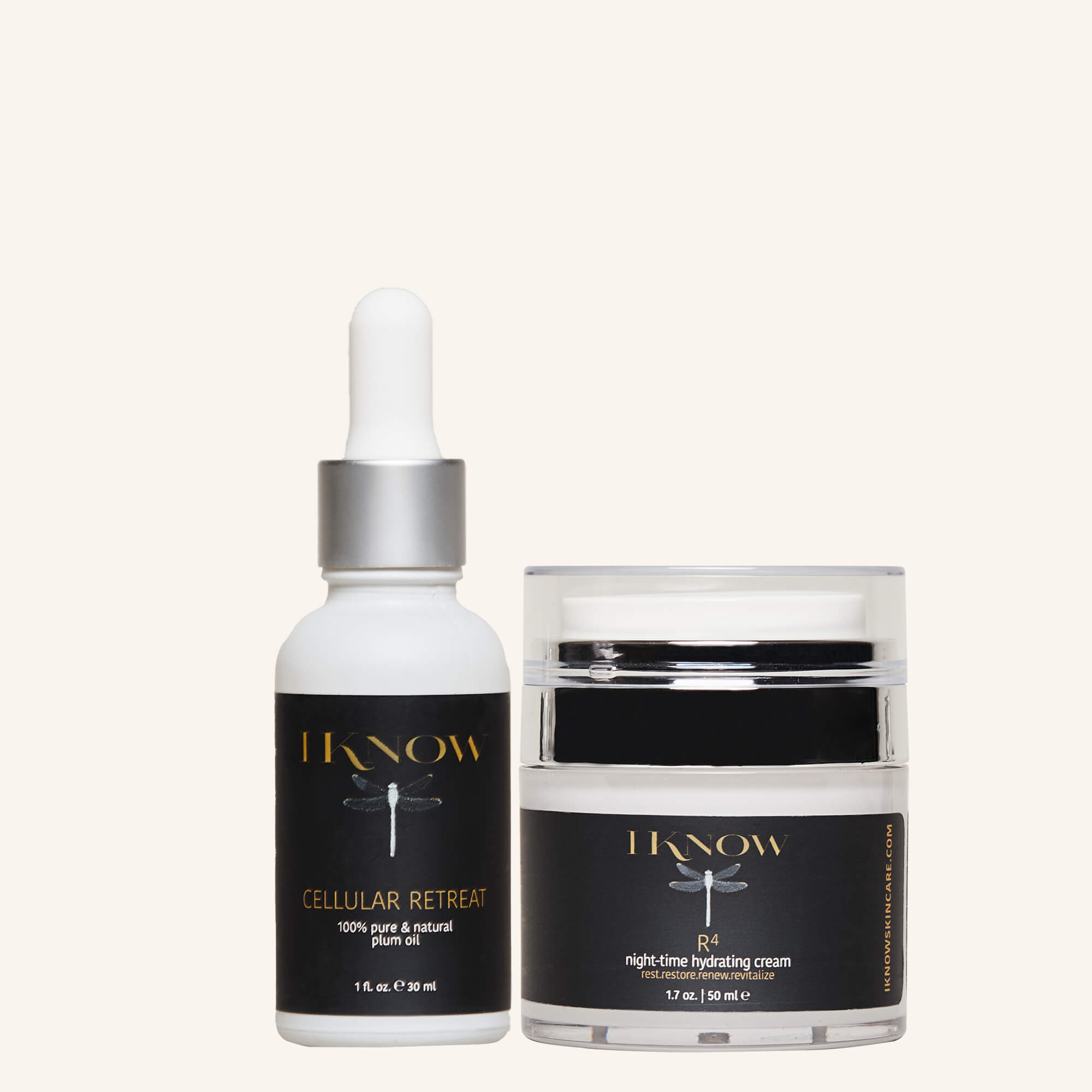 IKNOW Skincare Hydration Duo with 100% Pure Kakadu Plum Oil and Hydrating Nighttime Cream class=