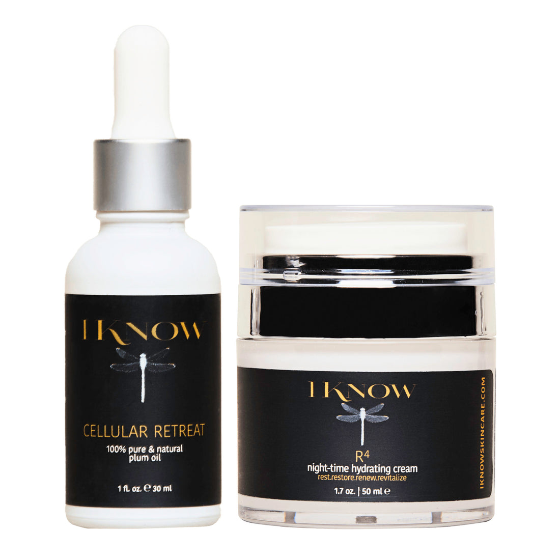 IKNOW Skincare Hydration Duo with 100% Pure Kakadu Plum Oil and Hydrating Nighttime Cream