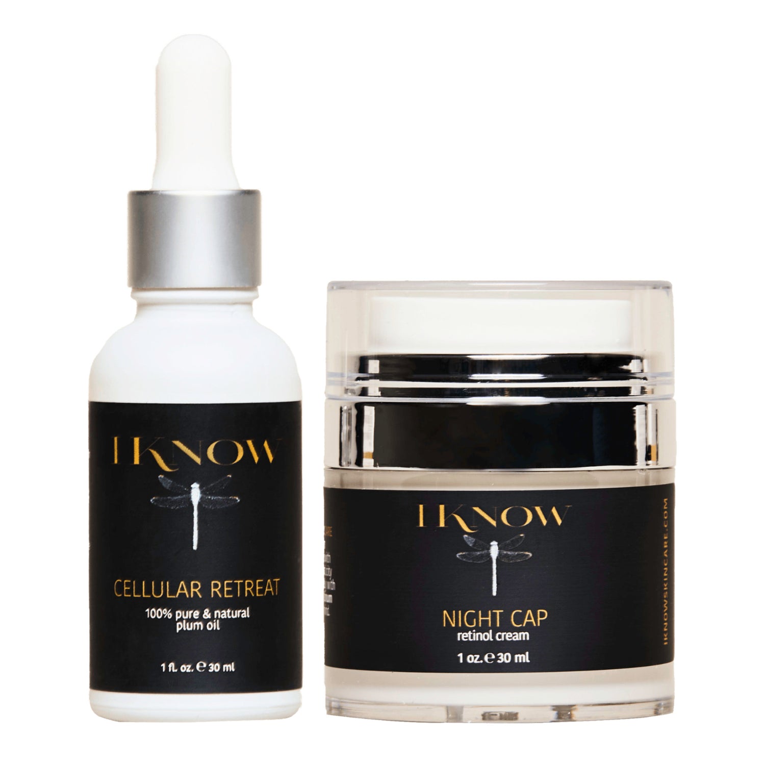 IKNOW Skincare ProAging Duo with 100% Pure Plum Oil and Retinol Cream